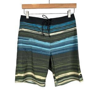 Outerknown Board Shorts Men Size 28 Swim Trunks Pocket Stretch Stripe Beach Surf